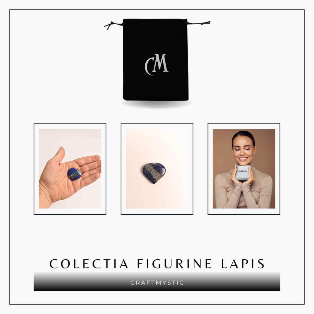 Inima Sculptata Manual din Lapis Lazuli 3 cm- Claritate Mentala si Protectie [6]