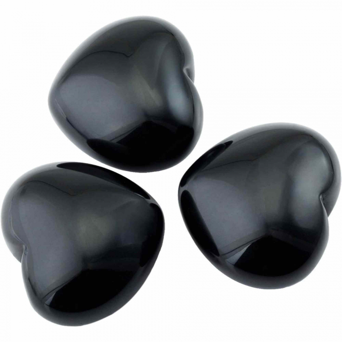 Inimioara cristal Obsidian Negru 4 cm - pentru protectie, stabilitate si armonie [5]