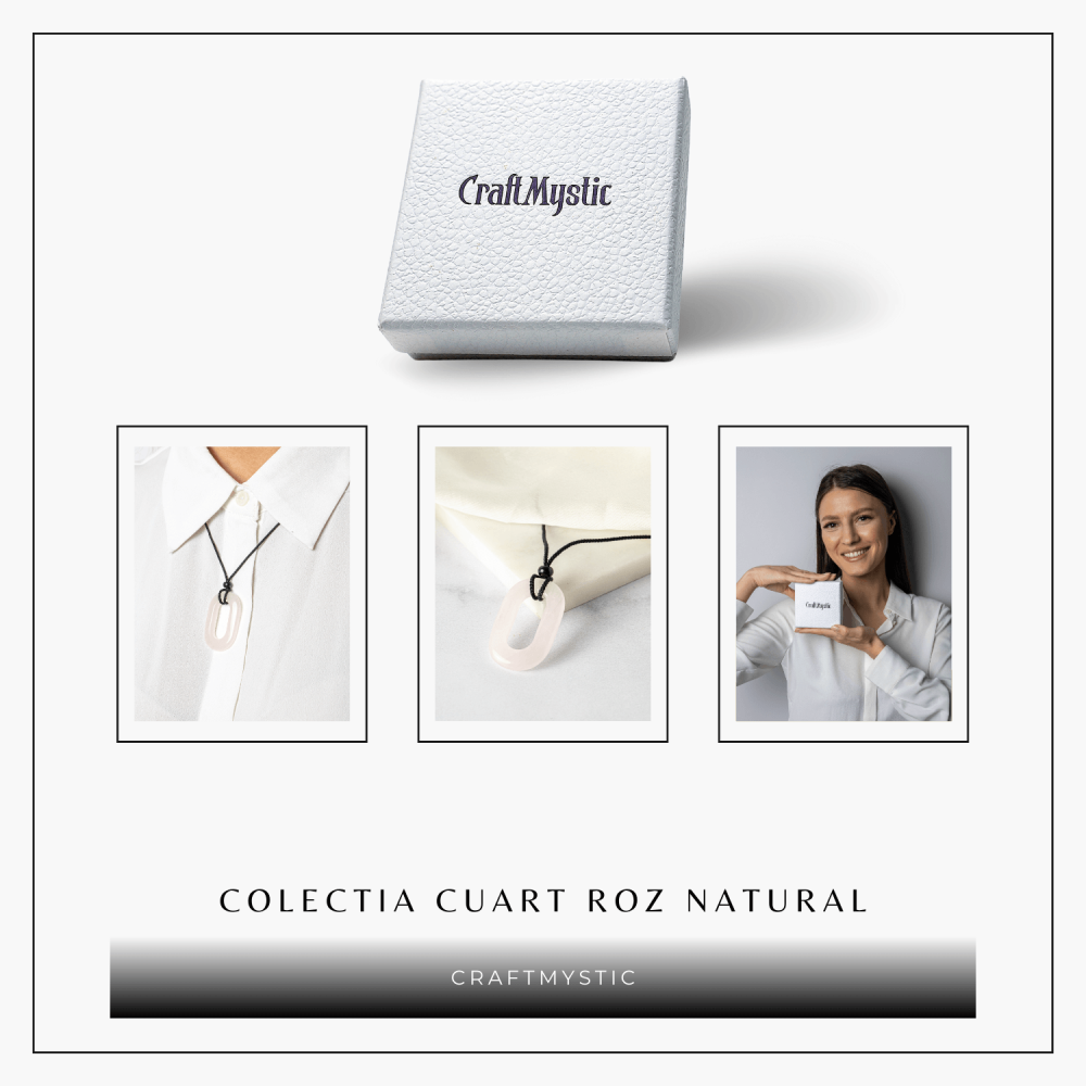 Iubire si Armonie – Colier Oval cu Cuart Roz Natural [8]