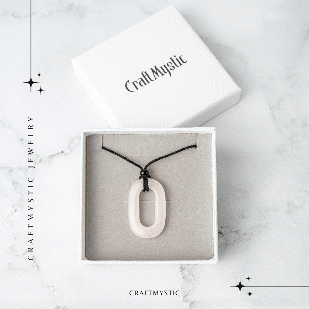 Iubire si Armonie – Colier Oval cu Cuart Roz Natural [7]