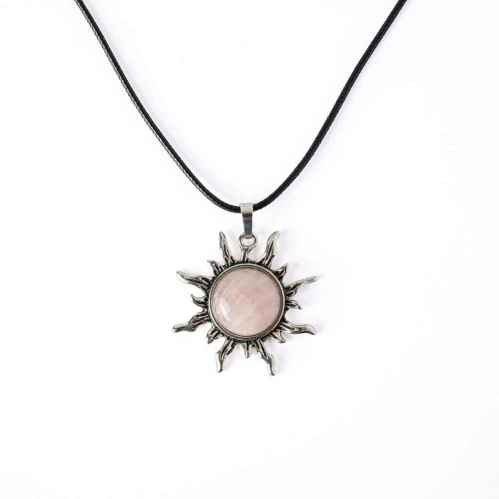 Iubire si Armonie – Colier Soare cu Cuart Roz Natural [9]