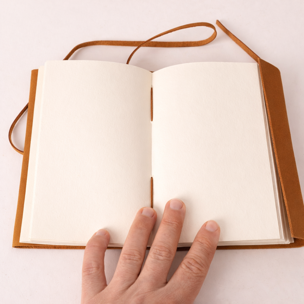 Jurnal Vintage din Piele Naturala „Aripa Libertatii” – hartie din bumbac, 18 × 13 cm [5]