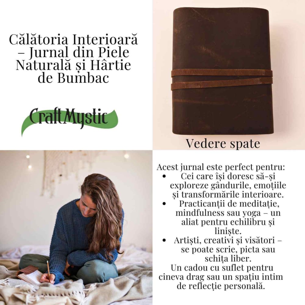 Jurnal Piele Naturala cu Hartie din Bumbac galbena model cheita [4]