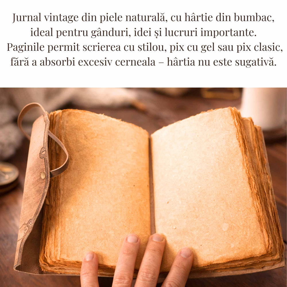 Jurnal Medieval din Piele Naturala cu Harta – Cronicile Exploratorului 18x13 cm [3]