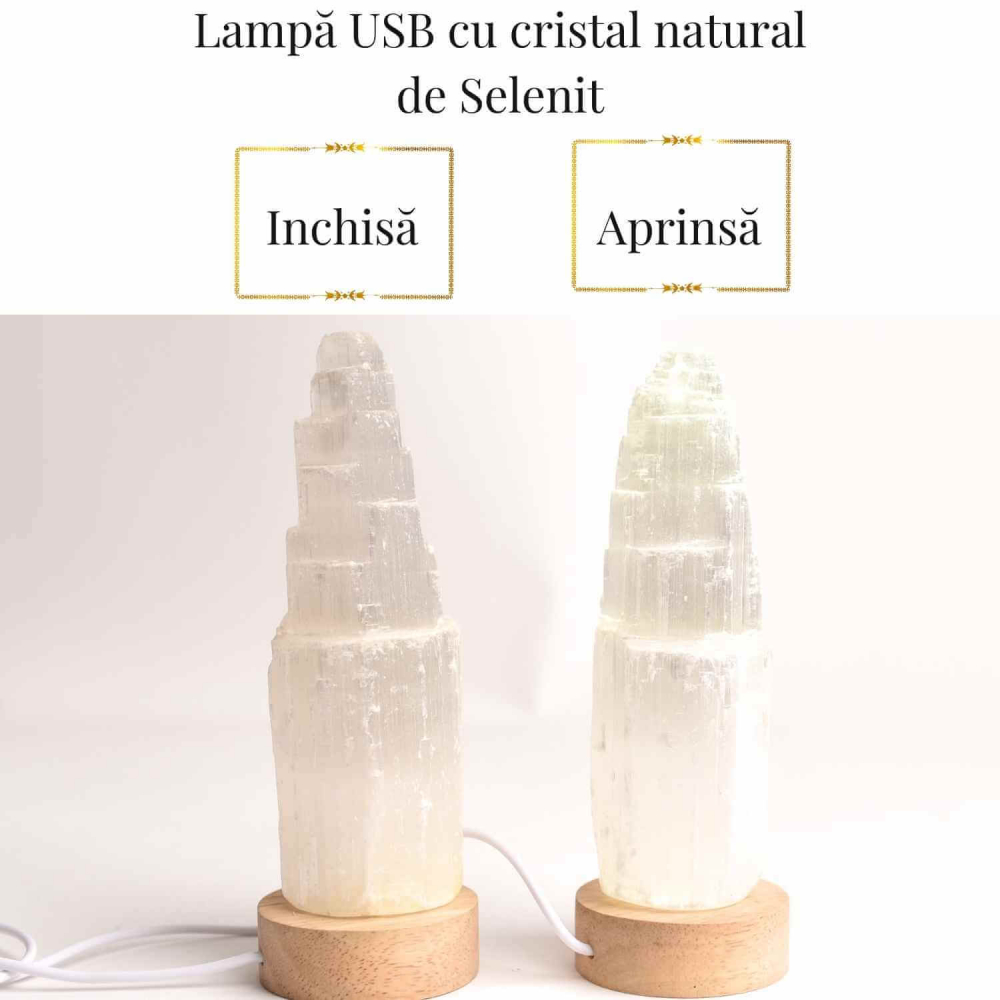 Lampa de noapte din Selenit natural – Purificare si Liniste [6]