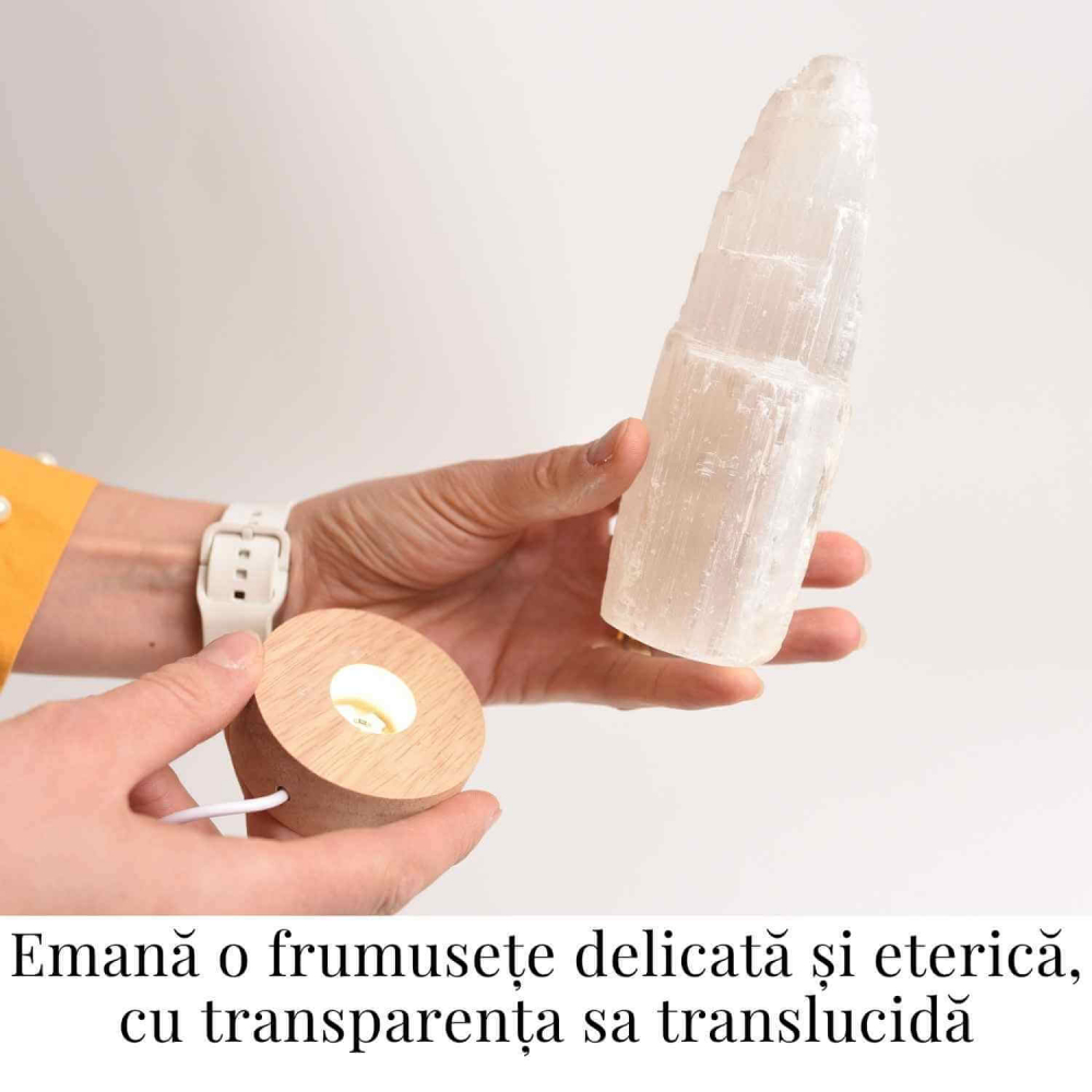Lampa de noapte din Selenit natural – Purificare si Liniste [2]
