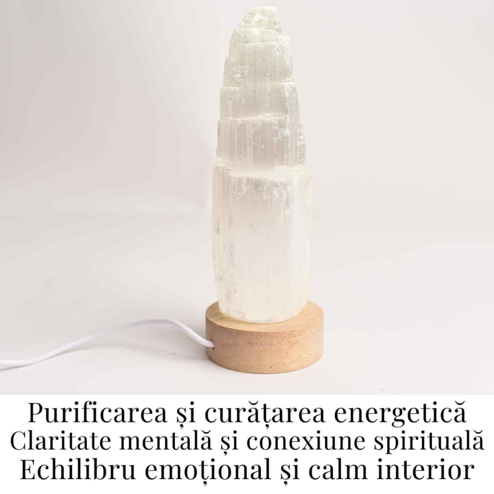 Lampa de noapte din Selenit natural – Purificare si Liniste [8]