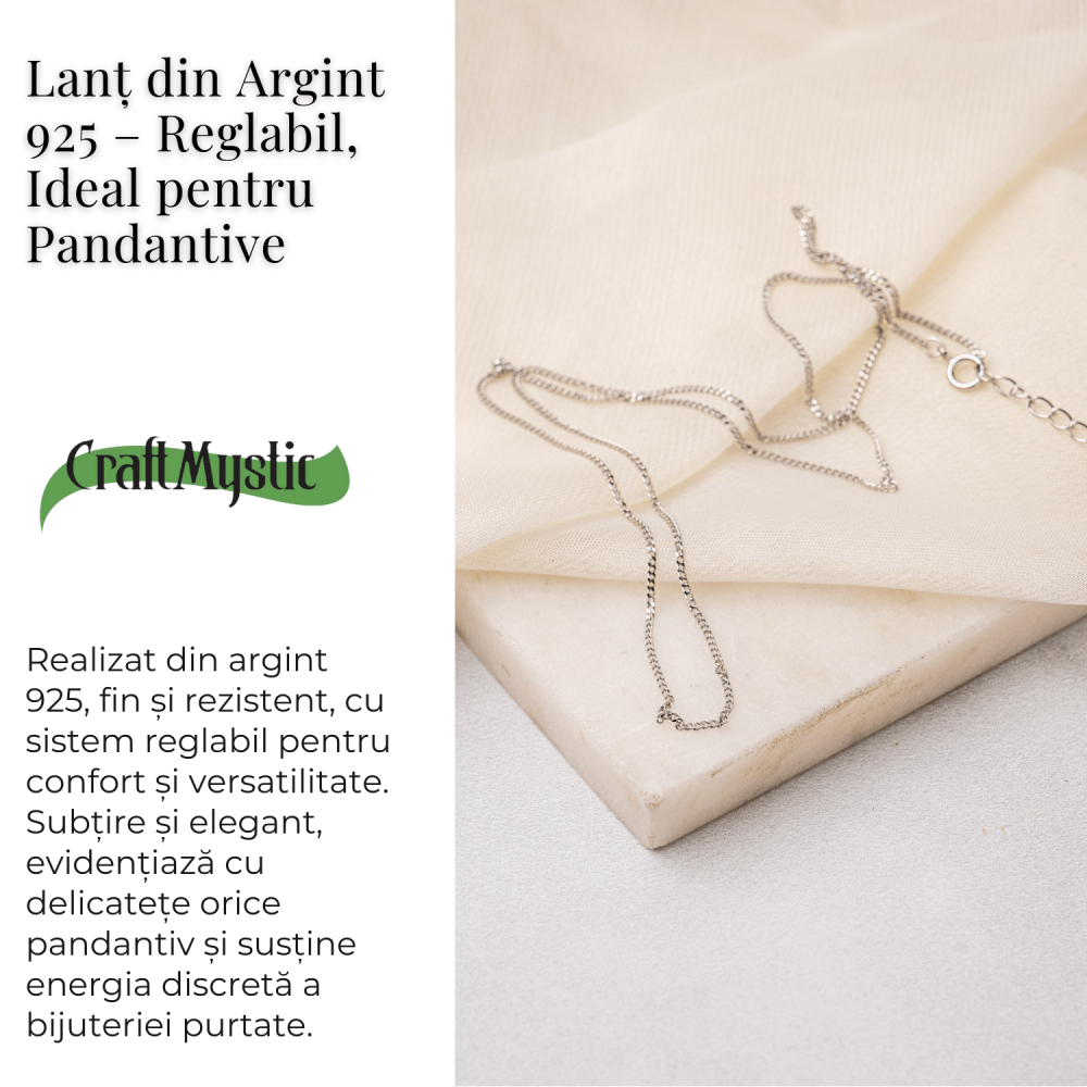 Lant din Argint 925 Reglabil – Eleganta Subtila si Versatilitate pentru Pandantive [3]