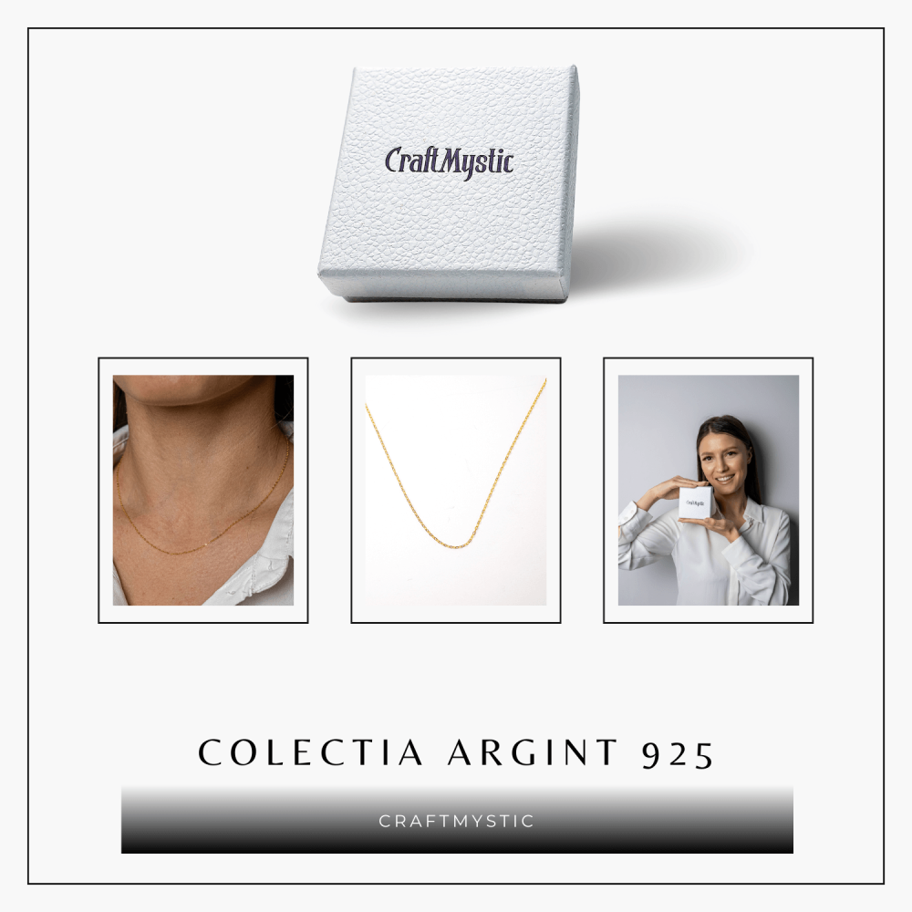 Lant Argint 925 Placat cu Aur 18K – Elegant, Ajustabil și Ideal pentru Pandantive [8]