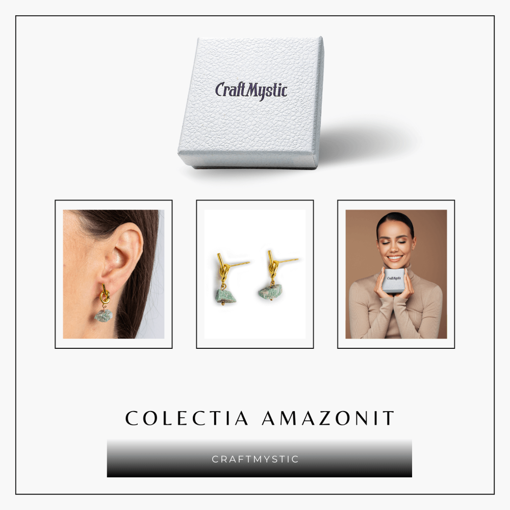 Bijuterie a Linistii – Cercei cu Amazonit si Montura Tip Nod [8]