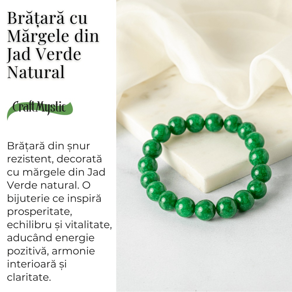 Echilibru si Vitalitate – Bratara cu Jad Verde Natural [3]