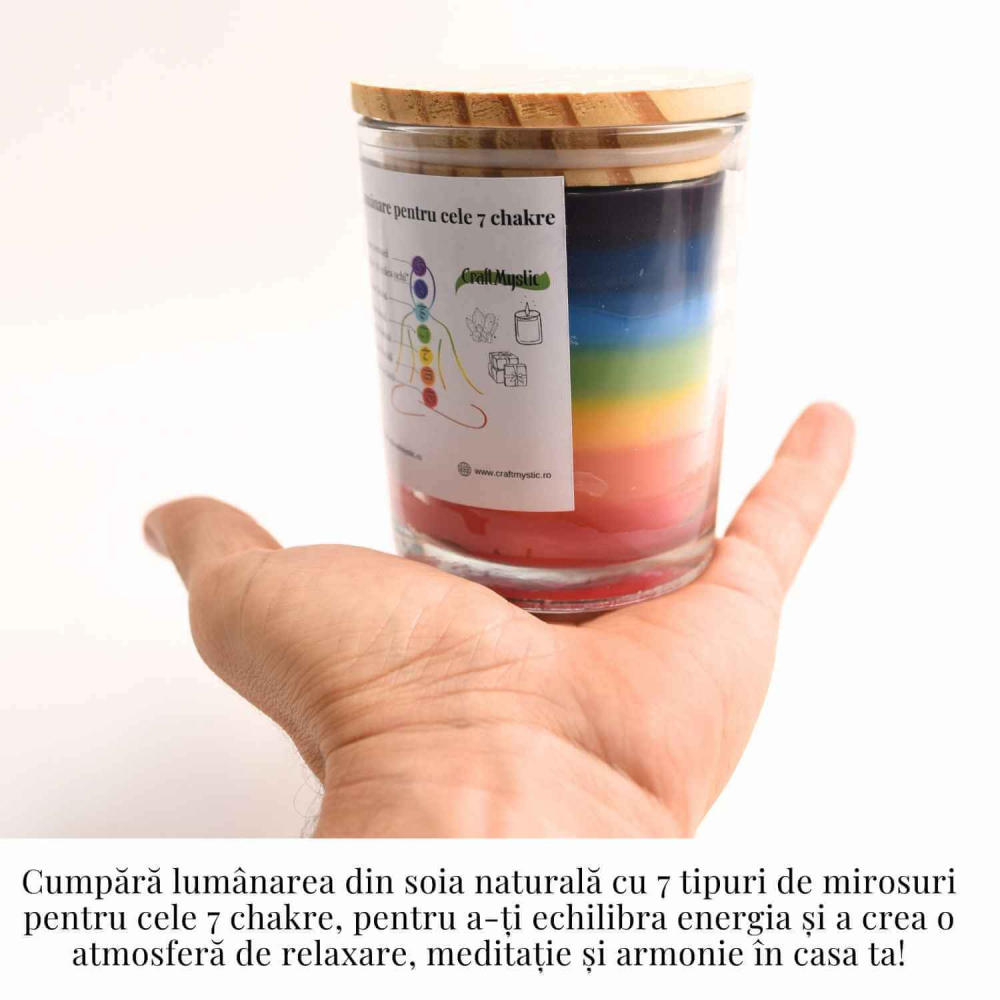 Lumanare din soia naturala cu 7 arome pentru echilibrarea chakrelor [6]