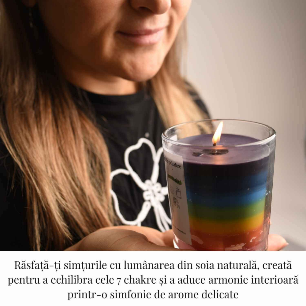 Lumanare din soia naturala cu 7 arome pentru echilibrarea chakrelor [2]
