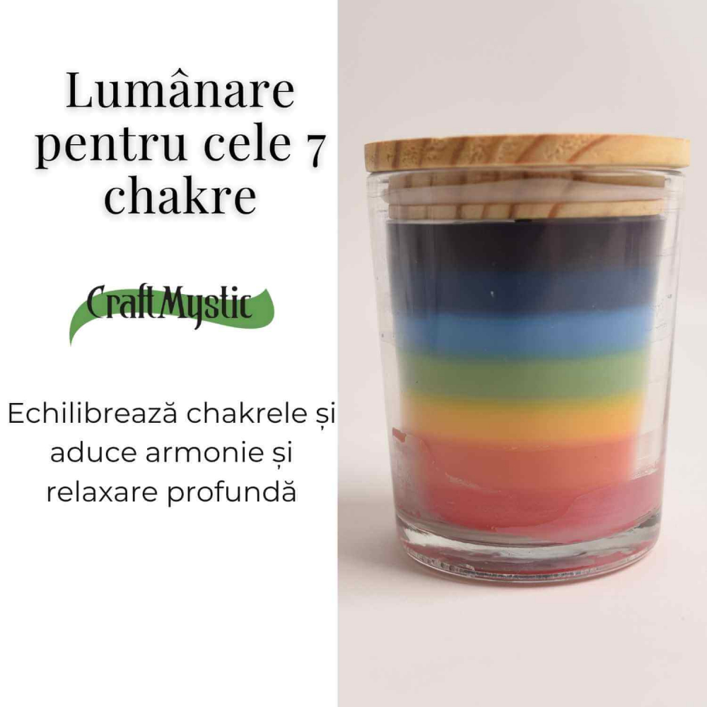Lumanare din soia naturala cu 7 arome pentru echilibrarea chakrelor [7]
