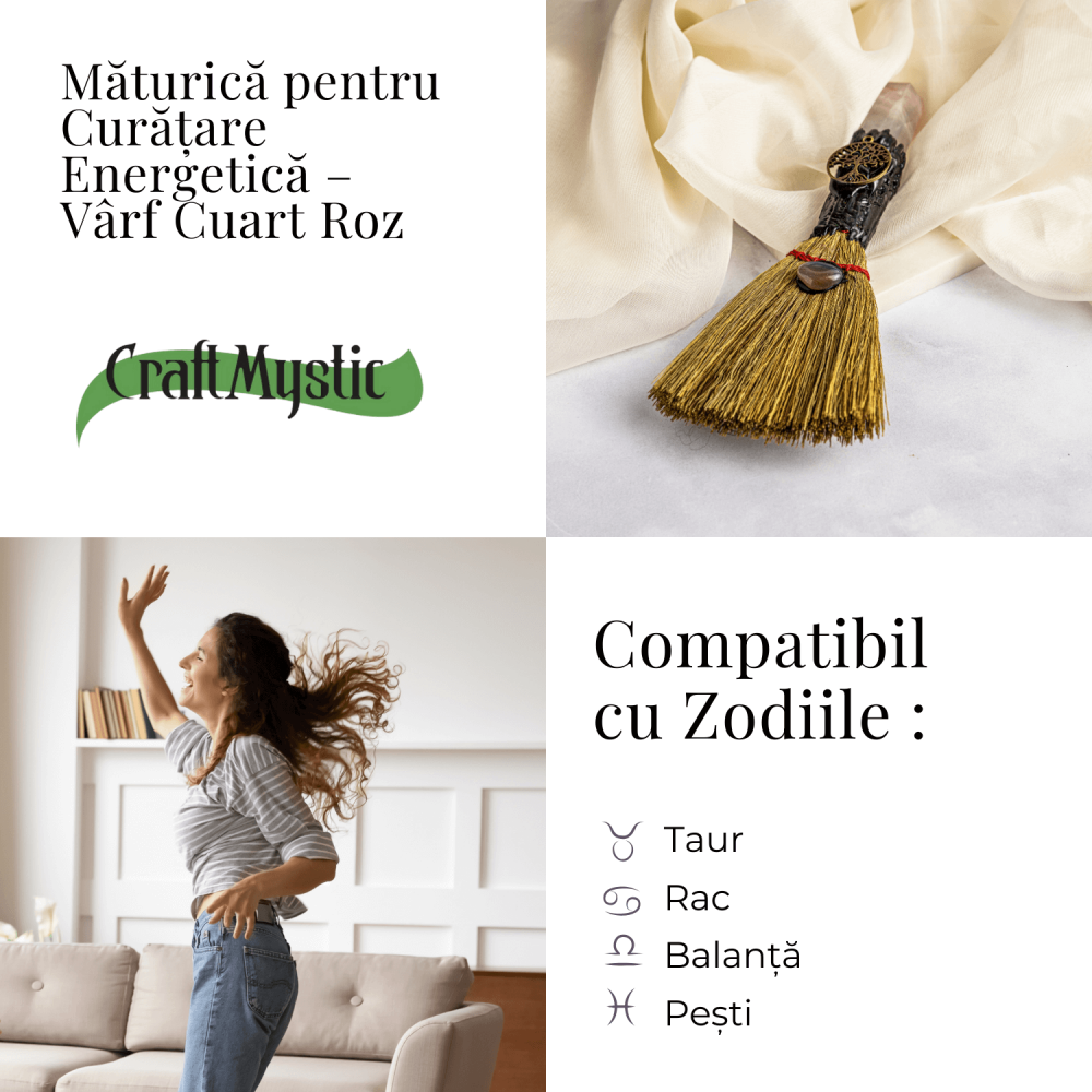 Maturica pentru curatare energetica – Varf Cuart Roz natural [6]