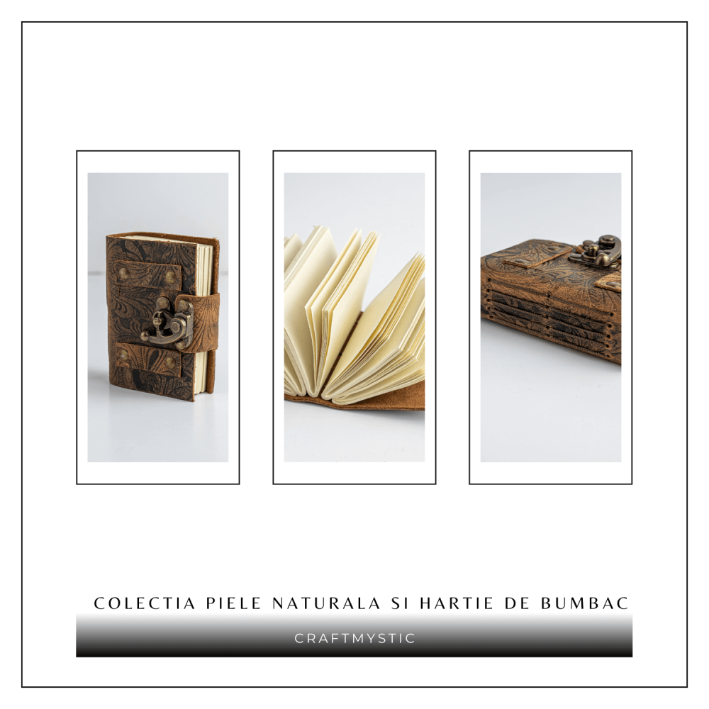Mini Jurnal vintage din piele cu incuietoarea de epoca  – Intimitate si stil retro [8]