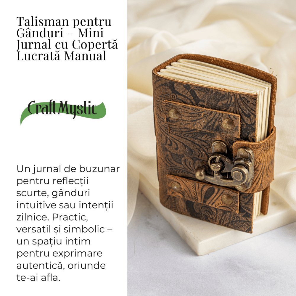 Mini Jurnal vintage din piele cu incuietoarea de epoca  – Intimitate si stil retro [7]