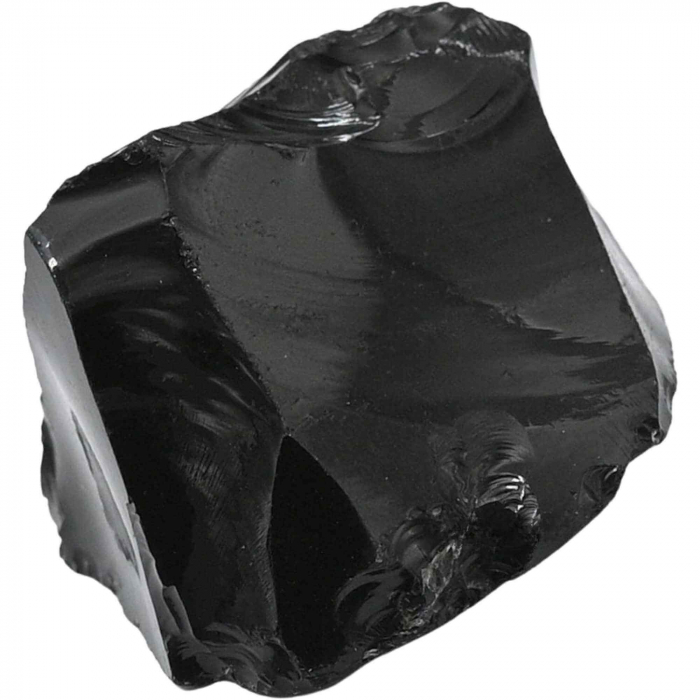 Cristal Obsidian Negru Natural Brut 6-7 cm: Pietre de Protectie si Echilibrare, Perfecte pentru Meditatie si Decor