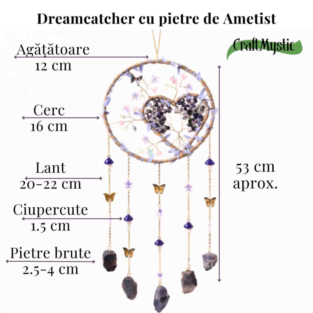 Dreamcatcher cu Ametist pentru liniste si echilibru interior [3]