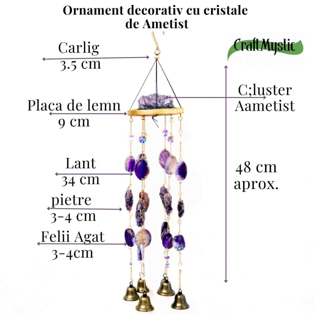 Ornament decorativ cu Ametist – un echilibru vizual care invita la liniste si reflectie [4]
