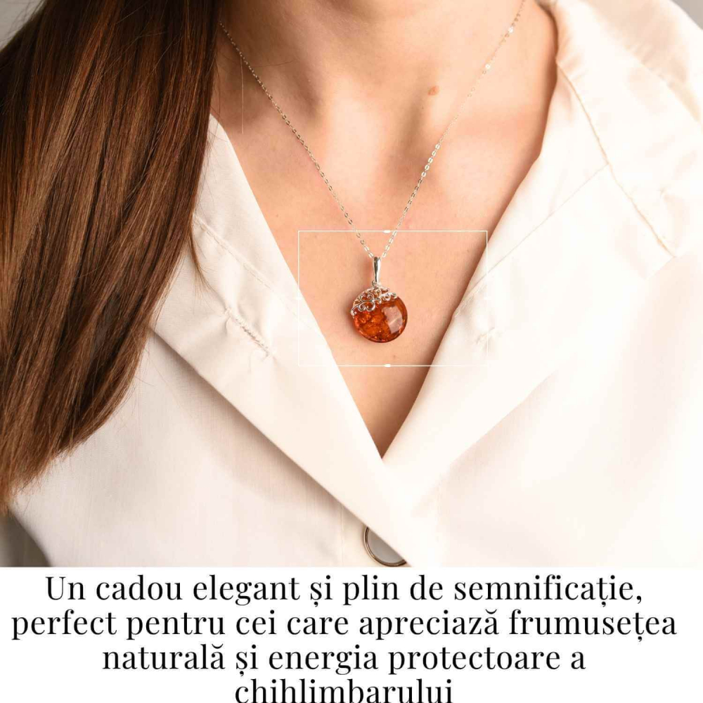 Colier argint 925 cu chihlimbar natural - eleganta si protectie [2]