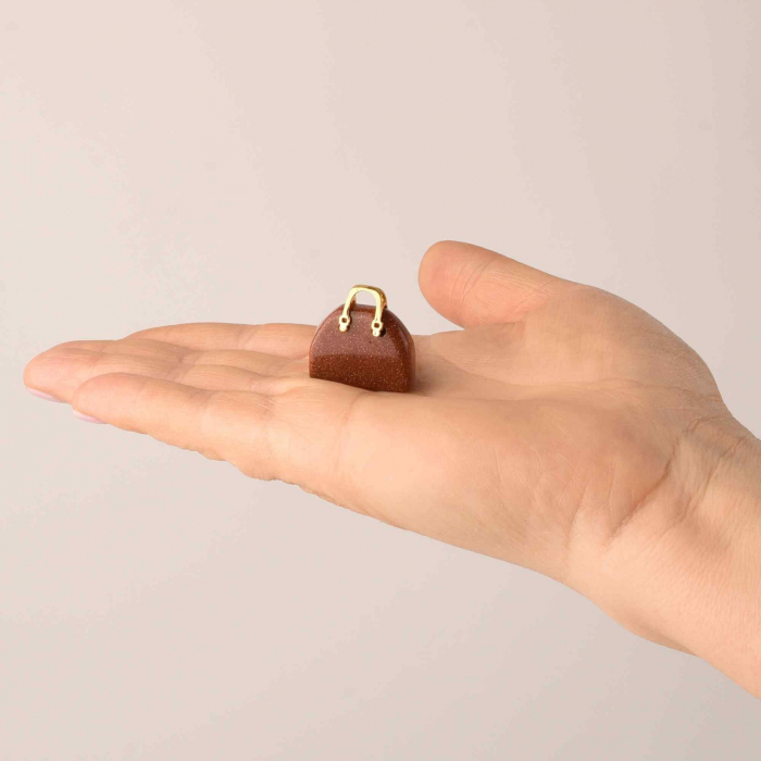 Pandantive 2.5 cm din piatra naturala, in forma de geanta - Accesorii din piatra pentru realizarea de bijuterii, cercei, colier [3]