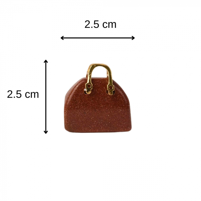 Pandantive 2.5 cm din piatra naturala, in forma de geanta - Accesorii din piatra pentru realizarea de bijuterii, cercei, colier [2]