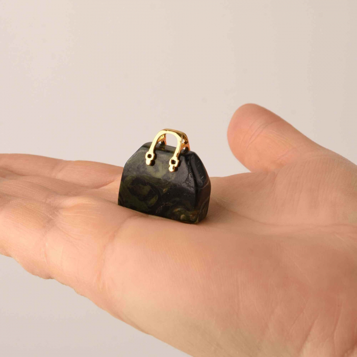 Pandantive 2.5 cm din piatra naturala, in forma de geanta - Accesorii din piatra pentru realizarea de bijuterii, cercei, colier [3]