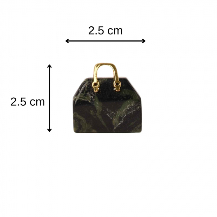 Pandantive 2.5 cm din piatra naturala, in forma de geanta - Accesorii din piatra pentru realizarea de bijuterii, cercei, colier [2]