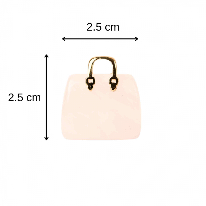 Pandantive 2.5 cm din piatra naturala, in forma de geanta - Accesorii din piatra pentru realizarea de bijuterii, cercei, colier [2]