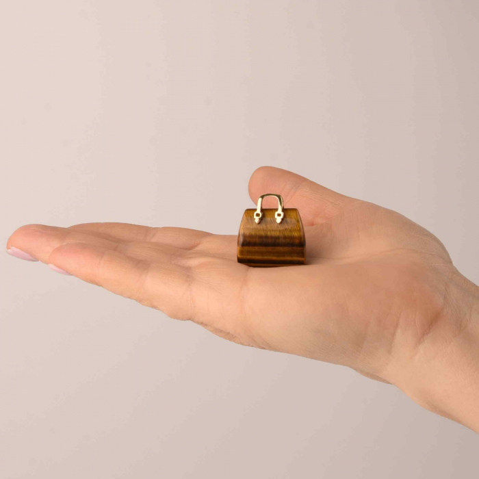 Pandantive 2.5 cm din piatra naturala, in forma de geanta - Accesorii din piatra pentru realizarea de bijuterii, cercei, colier [4]