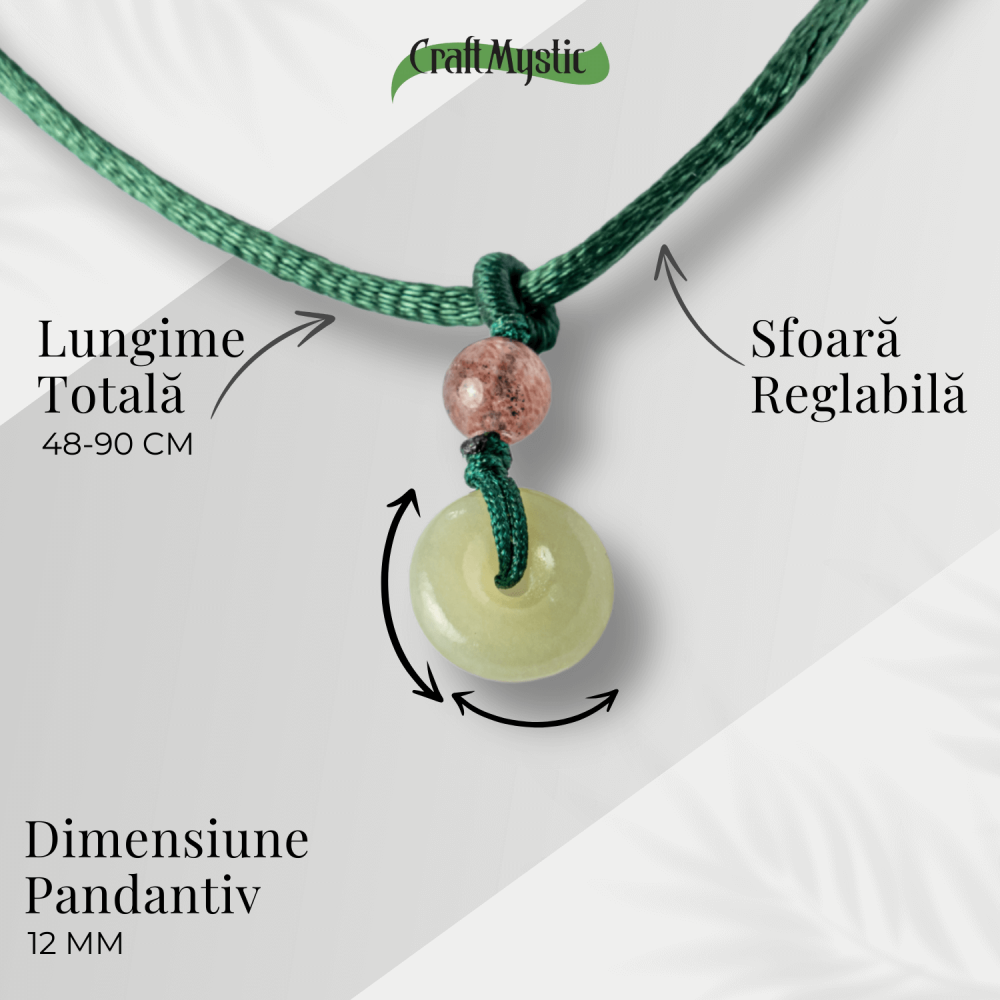 Echilibru si Protectie – Colier cu Nefrit Hetian (Jad Hetian) Natural [4]