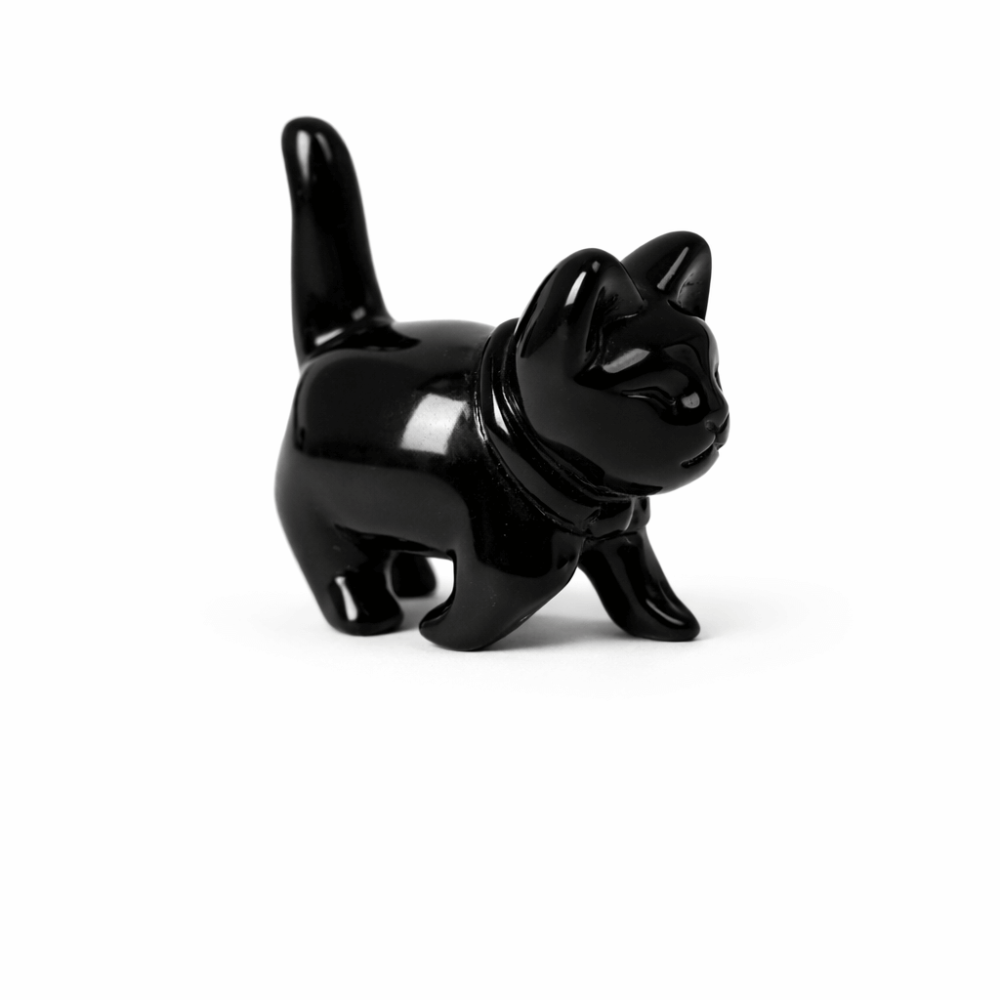 Figurina Pisica din Obsidian Negru – Protectie, Intuitie si Eleganta Mystica [10]