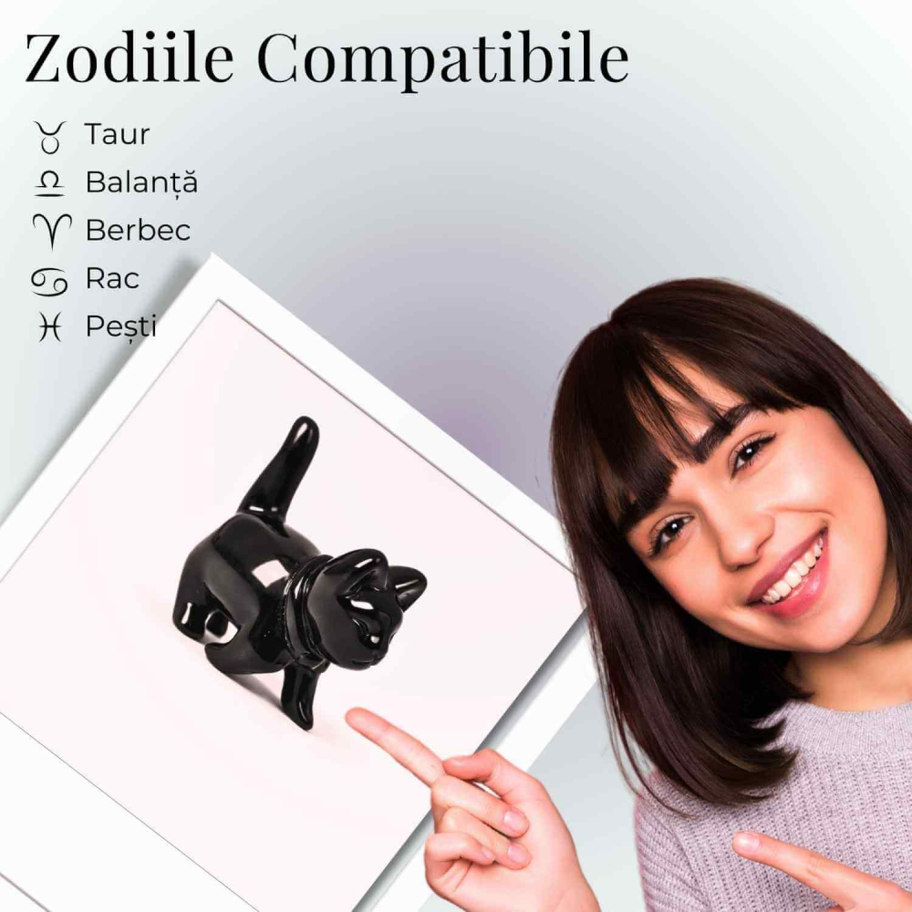 Figurina Pisica din Obsidian Negru – Protectie, Intuitie si Eleganta Mystica [4]