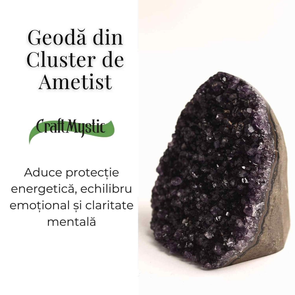 Geoda de ametist natural, taiata manual – Protectie si echilibru [4]