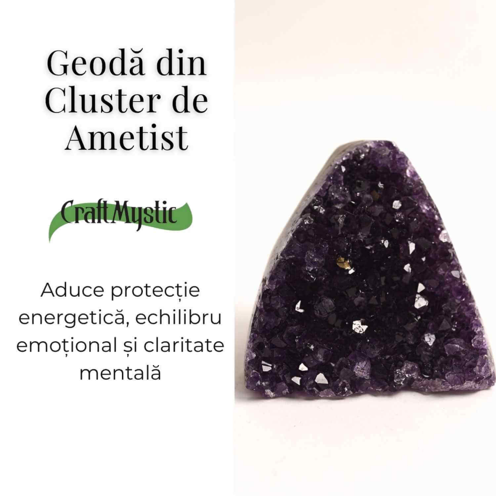 Geoda de ametist natural, taiata manual – Protectie si echilibru [4]