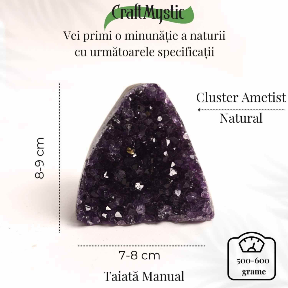 Geoda de ametist natural, taiata manual – Protectie si echilibru [3]