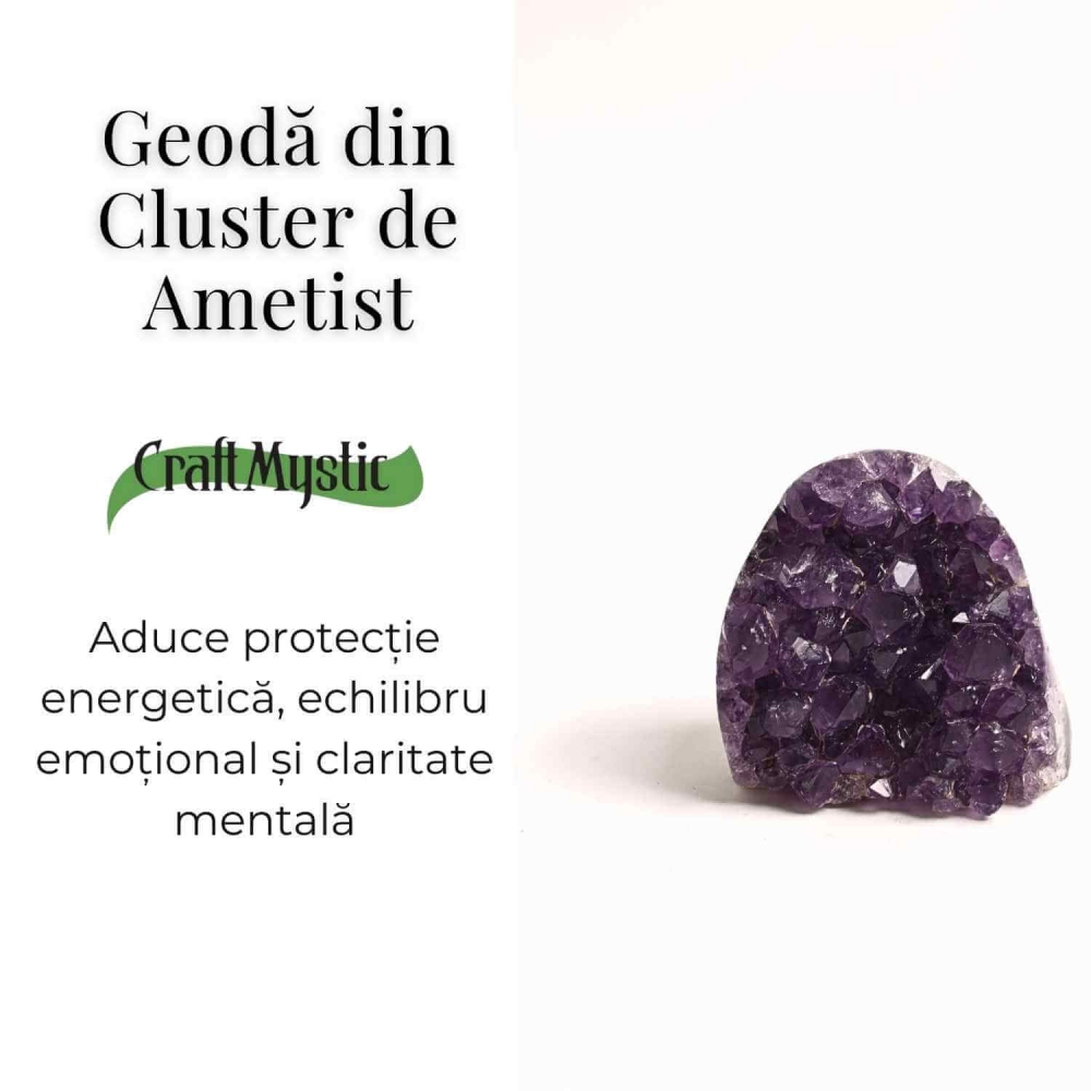 Geoda de ametist natural, taiata manual – Protectie si echilibru [7]