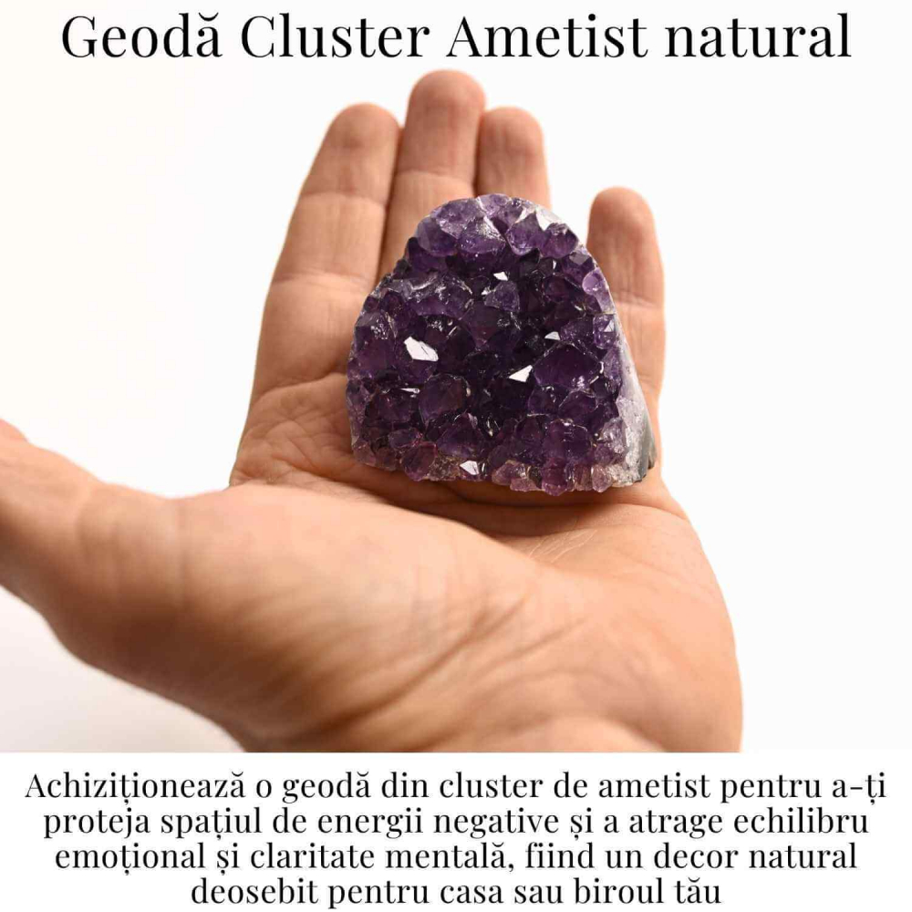 Geoda de ametist natural, taiata manual – Protectie si echilibru [2]