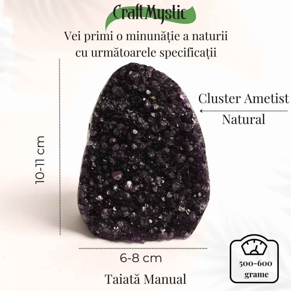 Geoda de ametist natural, taiata manual – Protectie si echilibru [3]