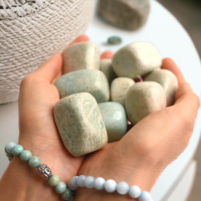 Piatra rulata din Amazonit natural - Calm și Echilibru în Viața Ta [4]