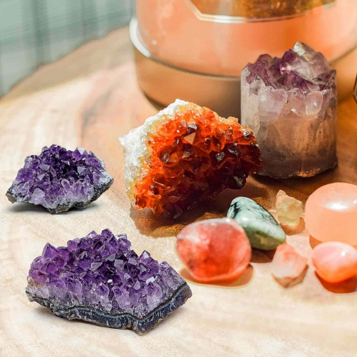 Cluster Ametist Natural din Uruguay, Cristal Unic pentru Meditatie si Echilibrare Energetica, Dimensiuni 5-7 cm [6]