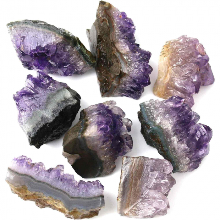 Cluster Ametist Natural din Uruguay, Cristal Unic pentru Meditatie si Echilibrare Energetica, Dimensiuni 5-7 cm [8]