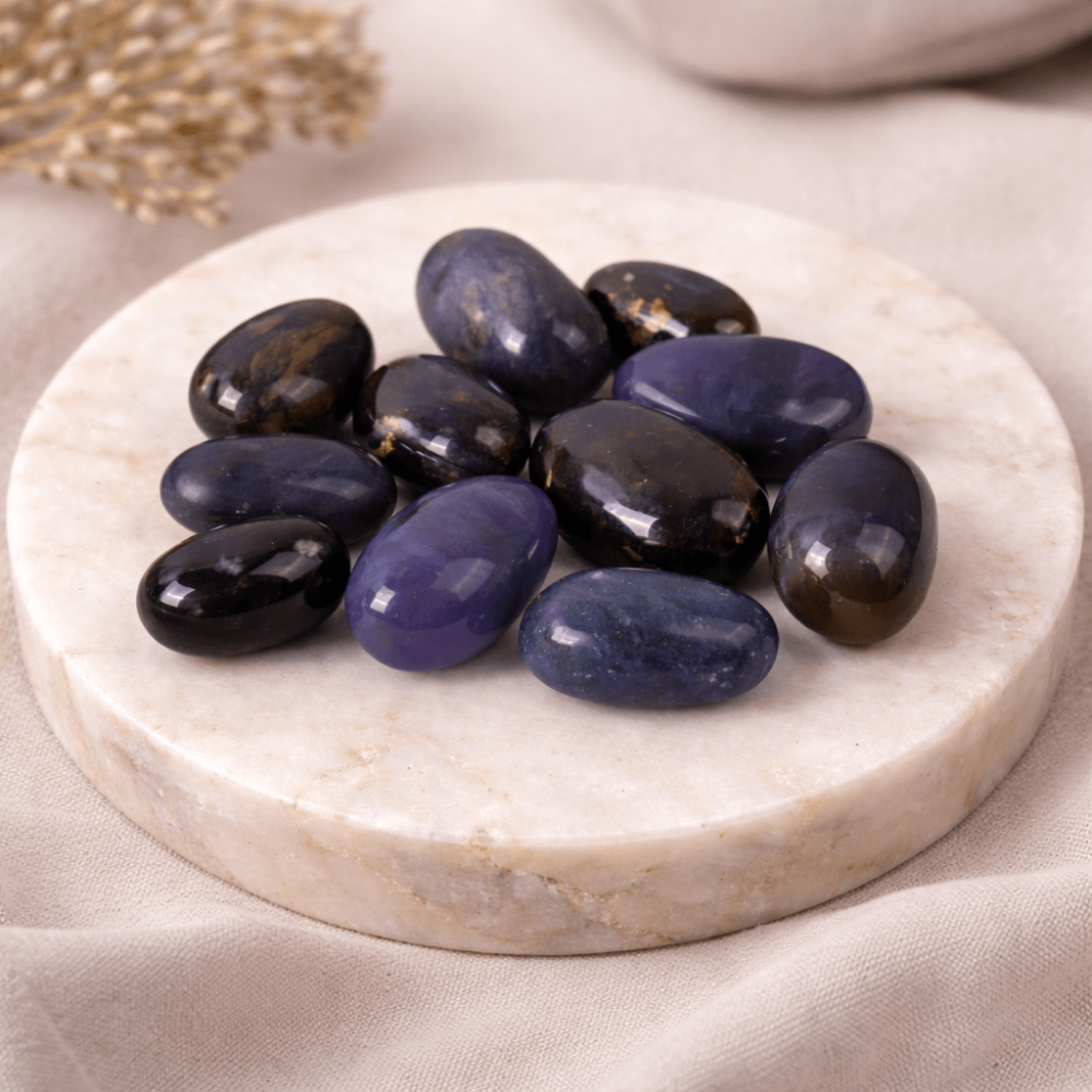 Calcedonie mov din Indonezia – pietre rulate pentru liniste interioara si comunicare blanda [3]