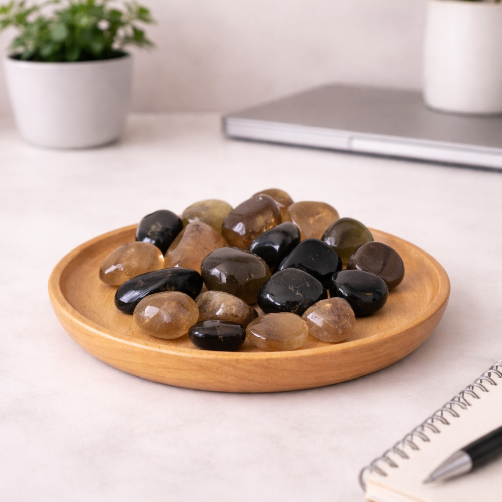 Pietre rulate de cuart fumuriu pentru momente de echilibru si reconectare [2]