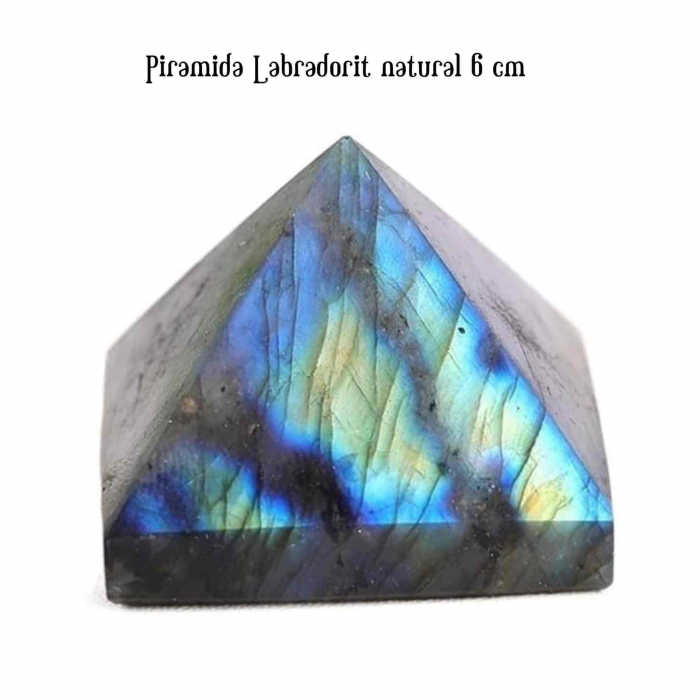 Piramida 6cm din Cristal din Labradorit - Ornament Mineral Specimen pentru Chakre [2]