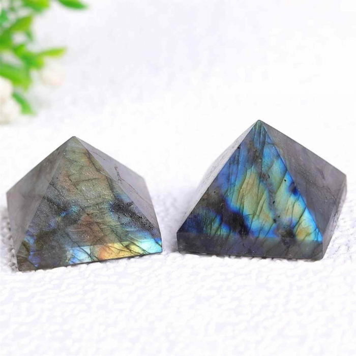 Piramida 6cm din Cristal din Labradorit - Ornament Mineral Specimen pentru Chakre [6]