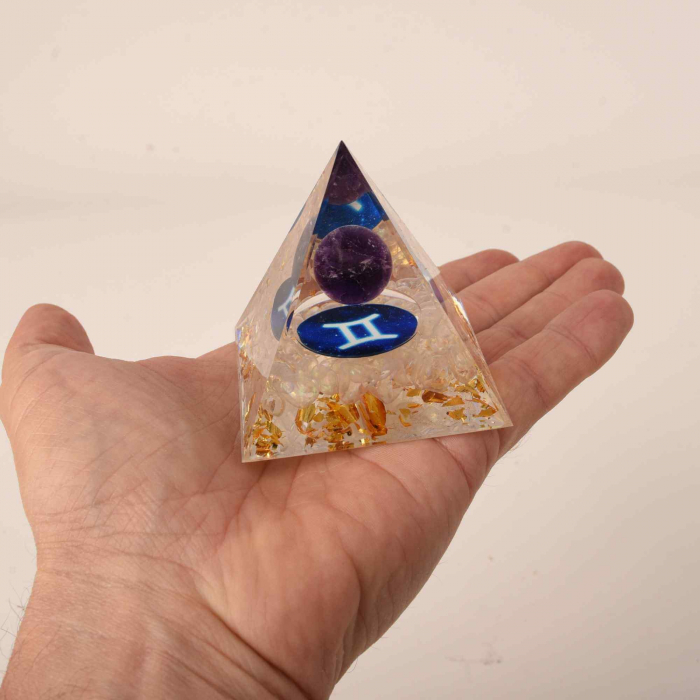 Piramida de Energie Orgonica cu Cristale de Vindecare specifice a Zodiilor pentru Relaxare, Meditatie si Ornament [4]