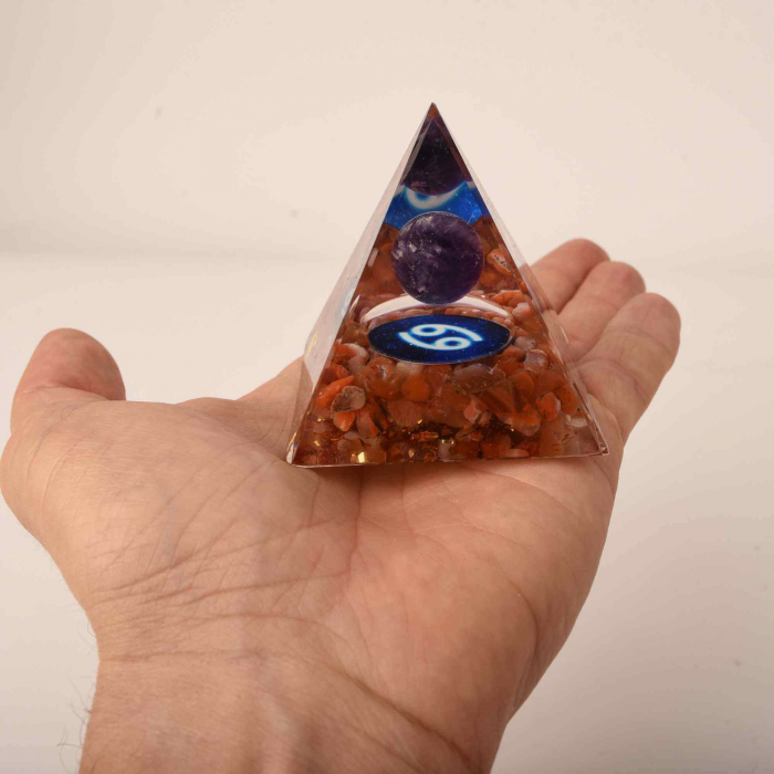 Piramida de Energie Orgonica cu Cristale de Vindecare specifice a Zodiilor pentru Relaxare, Meditatie si Ornament [3]