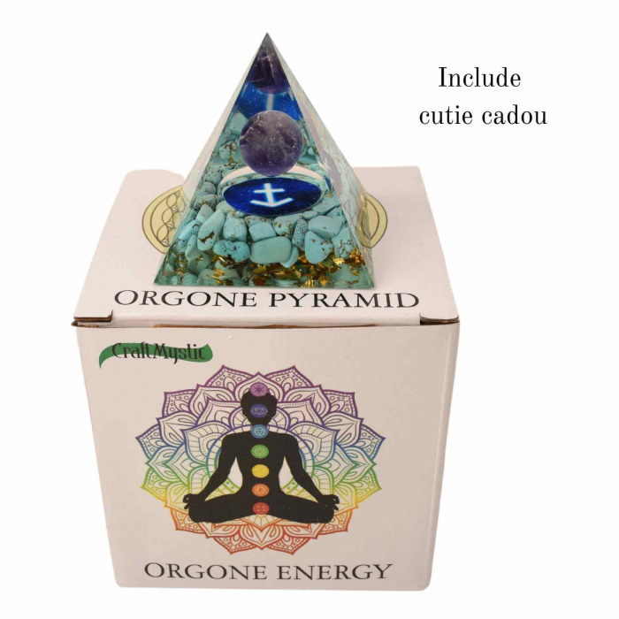 Piramida de Energie Orgonica cu Cristale de Vindecare specifice a Zodiilor pentru Relaxare, Meditatie si Ornament [3]